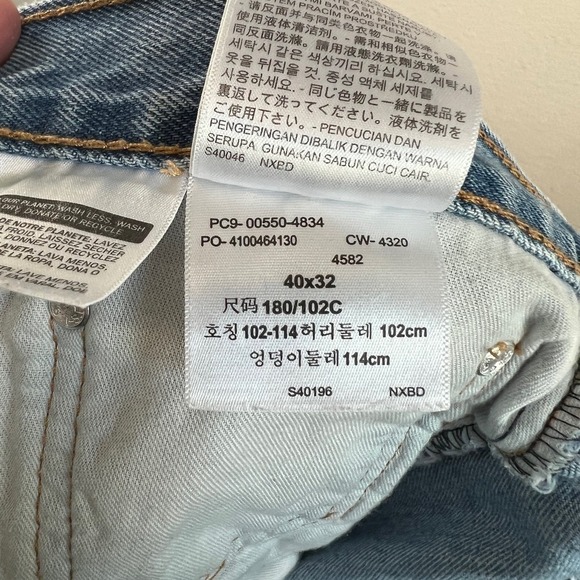 Levi's 550 Jeans Men's Size 40x32 Straight Leg Stonewash Relaxed Fit Cotton - Picture 8 of 8